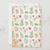  Floral Tea Party Birthday Kaart (Achterkant)