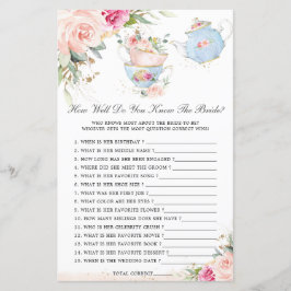 Floral Tea Party Hoe goed ken je het Bride Game?