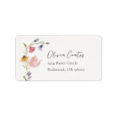 Floral Tea Retour Adres Label (Voorkant)