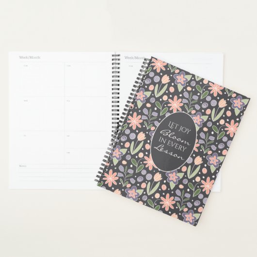 Floral Teacher Planner - Let Joy Bloom Design (Devant avec enveloppe)