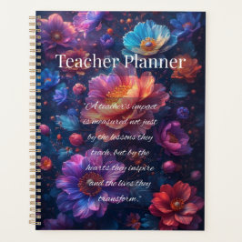 Floral Teacher Planner met Inspirerend Quote