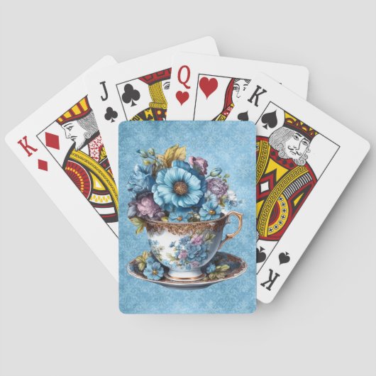 Floral Teacup Deck van kaarten (Achterkant)