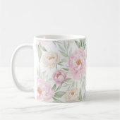 Floral Teacup Design Ceramic Coffee Mug (Gauche)