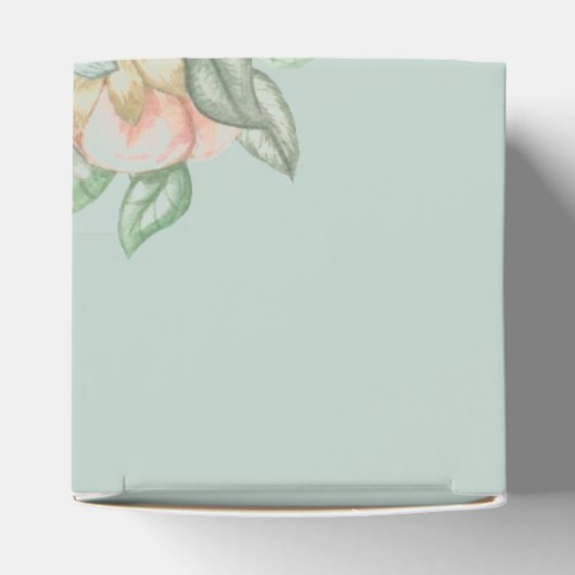 Floral Teacup Elegant Custom Bedankt Bericht Bedankdoosjes (Bovenkant)