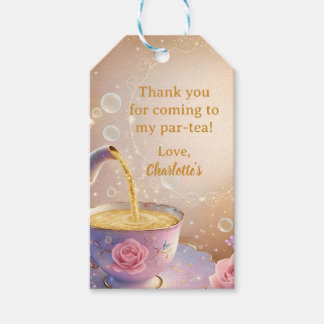 Floral Teacup & Teapot - Pastel Elegant Tea Party Cadeaulabel