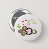 Floral Team Bride Ronde Button 5,7 Cm (Voorkant /achterkant)