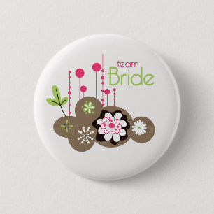 Floral Team Bride Ronde Button 5,7 Cm