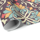 Floral Tegel Pattern Cadeaupapier (Rol Hoek)
