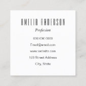 Floral tendance rose fleurs carte de visite (Dos)