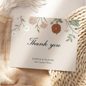 Floral Terracotta Merci Cartes