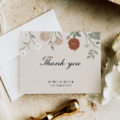 Floral Terracotta Merci Cartes