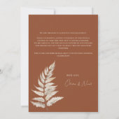 Floral Terracotta Nous sommes engagés carte Faire- (Dos)