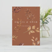 Floral Terracotta Nous sommes engagés carte Faire- (Debout devant)