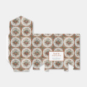 Floral Terracotta Tiles Pattern Wedding Bedankdoosjes (Uitgevouwen)