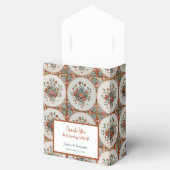 Floral Terracotta Tiles Pattern Wedding Bedankdoosjes (Geopend)
