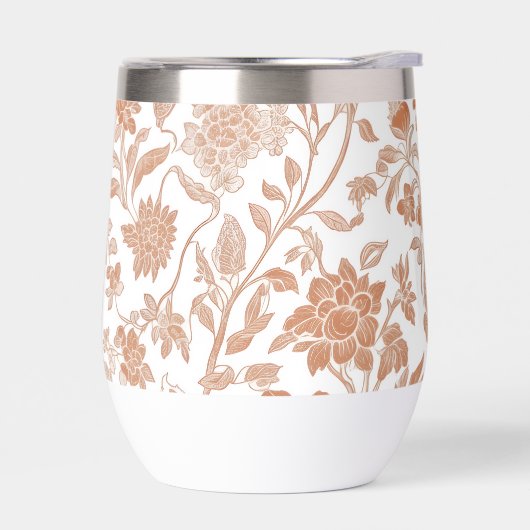 Floral Terracotta Toile Pattern (Gauche)