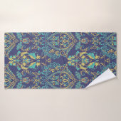 Floral texturé. Damask motif vintage. (Serviette de bain)