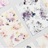 Floral Textured Paper Elegant Wedding Invitation