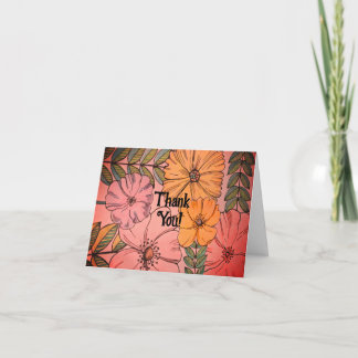 Floral Thank You Card Bedankkaart