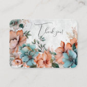 Floral Thank You Informatiekaartje (Voorkant)