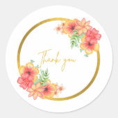 Floral Thank You Stickers (Voorkant)