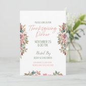 Floral Thanksgiving Diner Invitation Pastel (Debout devant)