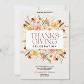 Floral Thanksgiving vieren Kaart (Voorkant)
