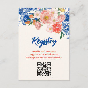 Floral That's Amore Vrijgezellenfeest register Informatiekaartje