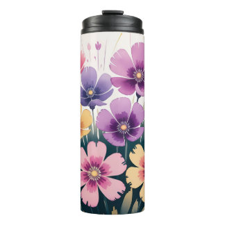 Floral Thermal Tumbler – Geïsoleerde Travel Cup Thermosbeker