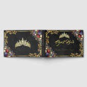 Floral, Tiara & Gold Leaves - Black (Complet)