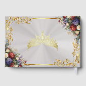 Floral, Tiara & Gold Leaves - White Pearl (Verso)