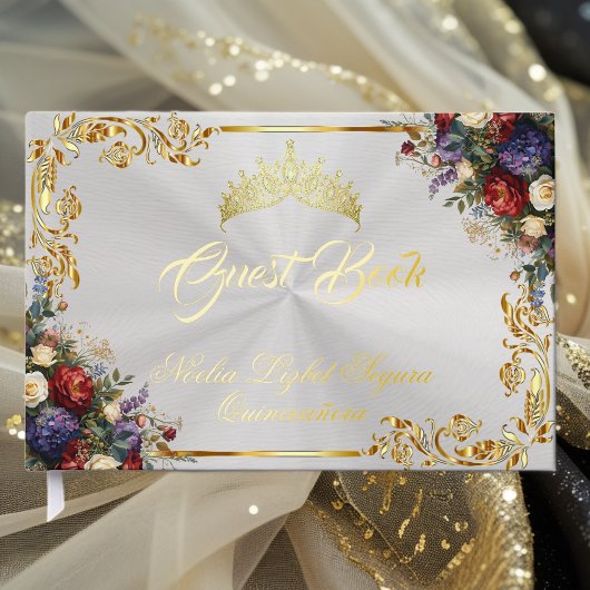 Floral, Tiare & Feuilles D'Or - Perle Blanche