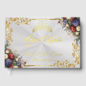 Floral, Tiare & Feuilles D'Or - Perle Blanche (Recto)