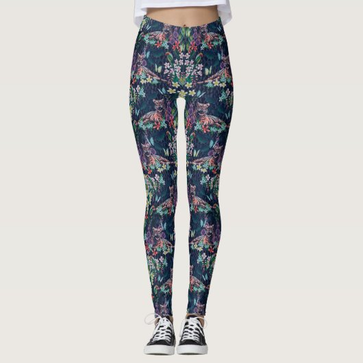 Floral Tiger Leggings (Voorkant)