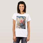Floral Tijdloze elegantie ontmoet gefluisterde rom T-shirt (Voorkant volledig)
