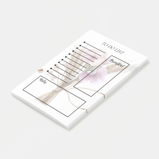 Floral To-Do List Post-it® Notes (Schuin)