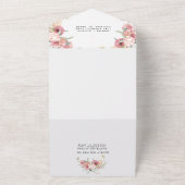Floral tout en un Faire-part de mariage (Dehors)