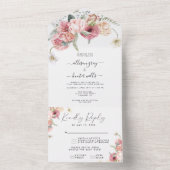 Floral tout en un Faire-part de mariage (À l'intérieur)