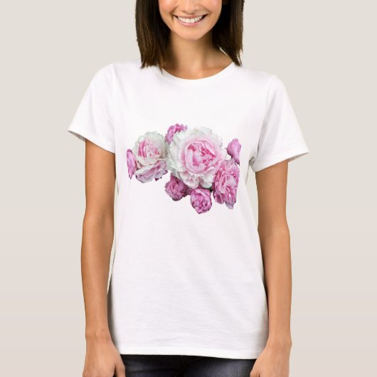 Floral Transparant Design T Shirt (Voorkant)
