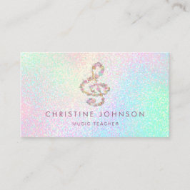 Floral Treble Clef Muziekleraar Visitekaartje