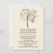 Floral Tree, Invitation Bat mitzvah (Devant)