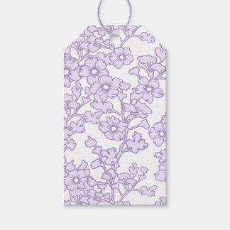 Floral Trellis Purple - White Cadeaulabel