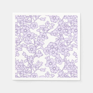 Floral Trellis Purple - White Servet