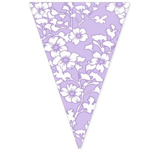 Floral Trellis White - Purple Vlaggetjes (Eerste vlag)