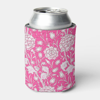  Floral Trendy Bright Roze en Wit Blikjeskoeler