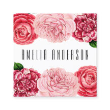 Floral trendy roze roze roze visitekaartje