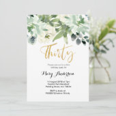 Floral Trente 30e anniversaire Invitation cactus (Debout devant)