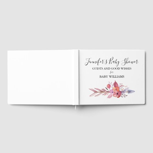 Floral Tribal Arrow-Baby shower Gastenboek (Volledig)