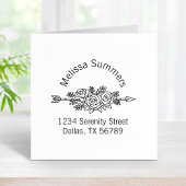 Floral Tribal Arrow, Roos Flowers Arch Address Rubberstempel