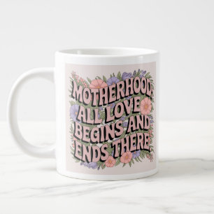 Floral Tribute: Moederschap Waardering Keramisch Extra Grote Beker